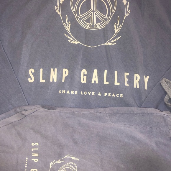 Luxury SLNP Gallery Share Love & Peace Premium Purple Ice Hoodie - Picture 5 of 5